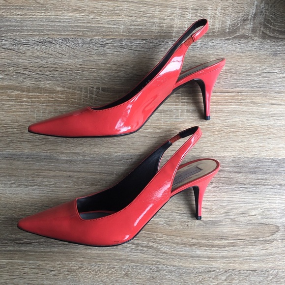 Stella McCartney Shoes - SOLD Stella McCartney red patent pointed slingback pump